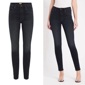 MOTHER JEANS 24 HIGH WAISTED LOOKER  COFFEE TEA OR ME EUC STRETCH DARK BLUE